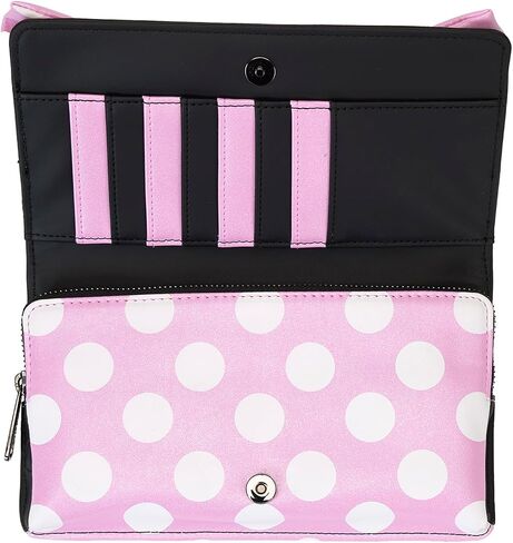 Loungefly Disney Minnie Floral Rock The Dots Clutch Crossbody Bag in Saudi Arabia