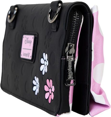 Loungefly Disney Minnie Floral Rock The Dots Clutch Crossbody Bag in Saudi Arabia