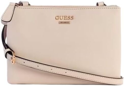 حقيبة كروس نسائية من GUESS Factory باللون الأبيض من Akir ذات حجرة ثلاثية in Saudi Arabia