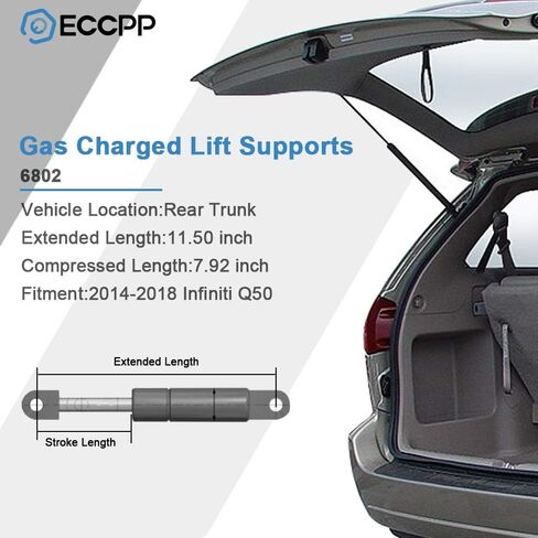 ECCPP Lift Support Replacement 2pcs Trunk Struts Gas Springs Fit for Infiniti Q50 2014-2018 in Saudi Arabia