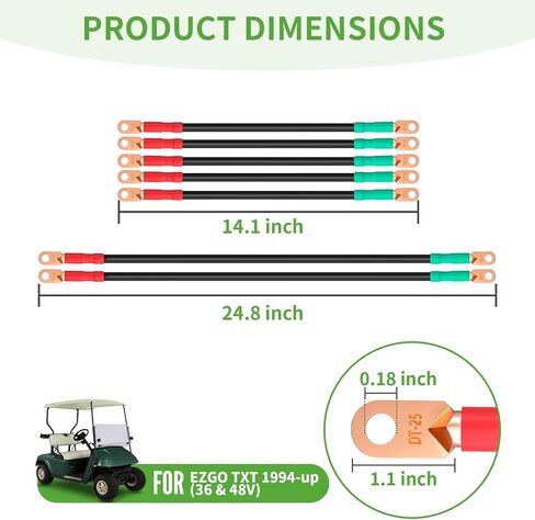 Universal Golf Cart Battery Cable 36 '' & 38 '' لـ Golf Cart Car Car Ezgo وغيرها in Kuwait