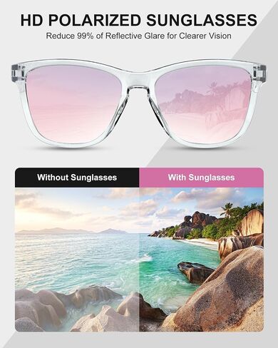 Trendy Polarized Sunglasses Women, Lightweight UV400 Polarized Glasses For Fishing Birthday Gift for Driving Beach in Saudi Arabia