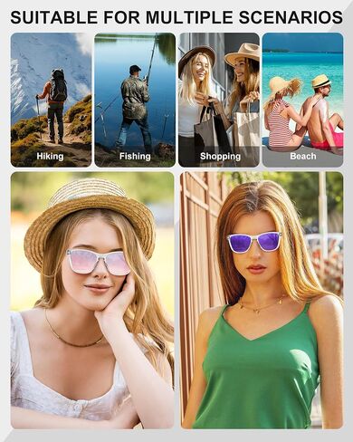 Trendy Polarized Sunglasses Women, Lightweight UV400 Polarized Glasses For Fishing Birthday Gift for Driving Beach in Saudi Arabia
