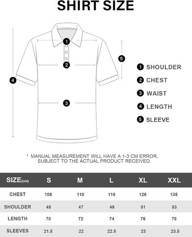 Men's Polo Shirts Short Sleeve Casual Moisture Wicking Dry Fit Solid Golf Shirts in Saudi Arabia