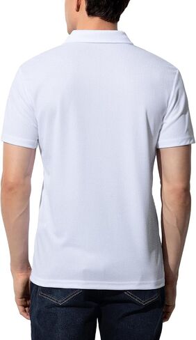 Men's Polo Shirts Short Sleeve Casual Moisture Wicking Dry Fit Solid Golf Shirts in Saudi Arabia