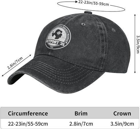 Outpost 31 Antarctica Research Denim Baseball Cap Hat Adjustable Cowboy Hat in Saudi Arabia