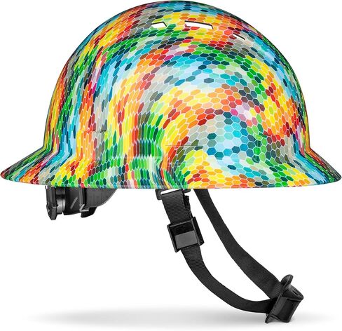 Acerpal Full Brim Vented Carbon Fiber Design Hard Hats Gloss Finish OSHA Hard Hat for Construction with 6-Point Suspension in Saudi Arabia