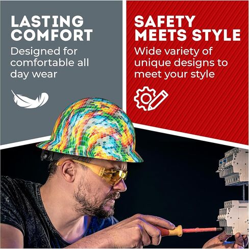 Acerpal Full Brim Vented Carbon Fiber Design Hard Hats Gloss Finish OSHA Hard Hat for Construction with 6-Point Suspension in Saudi Arabia
