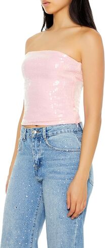 توب قصير نسائي من Forever 21 مزين بالترتر in Saudi Arabia