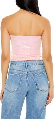 توب قصير نسائي من Forever 21 مزين بالترتر in Saudi Arabia