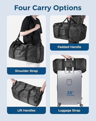 حزمة جميع حقيبة القراصنة القراصنة على الأثقال ، حقيبة رياضية رياضية مقاومة للماء ، حقيبة أسبوعية قابلة للطي 32 لترًا لللياقة والمشي لمسافات طويلة والتخييم (أسود) in Kuwait