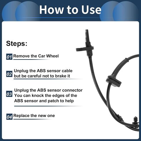 ABS عجلة السرعة الاستشعار الجبهة اليسرى اليمنى ABS الاستشعار نظام الفرامل المضادة للانغلاق الاستشعار رقم 8V512C204AF لفورد فييستا 2009-2013 in Saudi Arabia