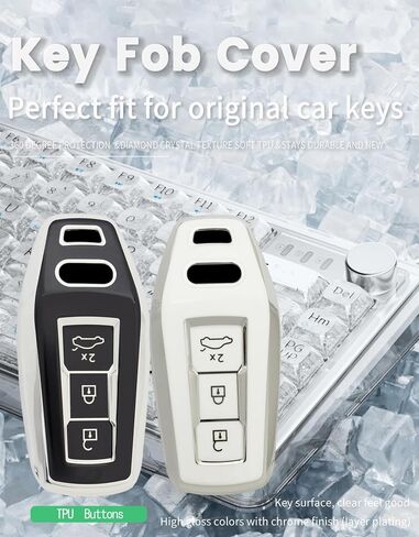 HIBEYO TPU Key Fob Cover Fit for Audi 2025 A5 A5L A6 A6L Q6L Q6 RS Q6 RS6 SQ6 S6 e-tron Accessories Key Shell Cover Smart Remote Auto Key Fit for 2025 Audi Protector-B Keychain Black in Saudi Arabia
