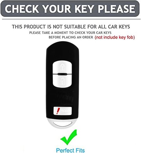 لأنظمة الدخول بدون مفتاح لمفتاح Mazda Key Fob Shell تناسب Mazda 3 6 CX-3 CX-5 CX-7 CX-9 3 أزرار غطاء المفتاح الذكي (أسود-أحمر) in Kuwait