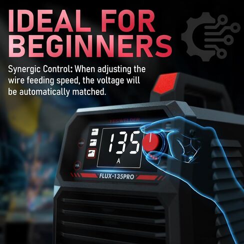 YESWELDER FLUX-135 MINI 135Amp MIG Welder,110V Flux Core Gasless Welder, Flux MIG/Lift TIG/Stick 3-in-1 Welding Machine in Kuwait