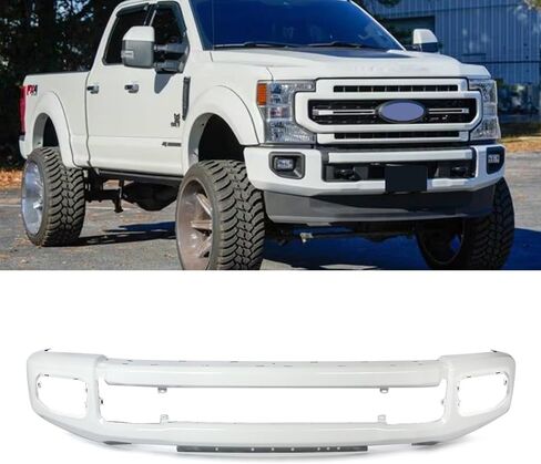 Agate Black Front Bumper Cover Compatible with 2020 2021 2022 Ford f 250 f 350 Super Duty W/Fog Light Hole Replace for FO1002450,LC3Z17757C in Saudi Arabia