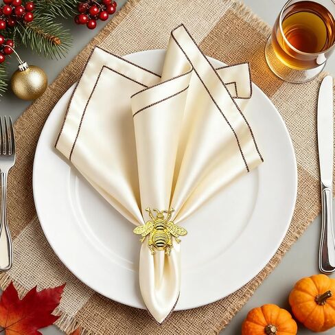 Napkin Rings Set of 24,Gold Leaf Napkin Rings Bulk for Party Decoration Dinning Table Everyday Family Gatherings - A Great Tabletop Decor(Gold) in Kuwait