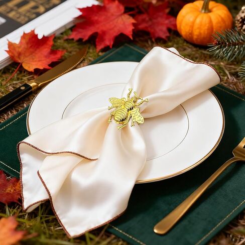 Napkin Rings Set of 24,Gold Leaf Napkin Rings Bulk for Party Decoration Dinning Table Everyday Family Gatherings - A Great Tabletop Decor(Gold) in Kuwait