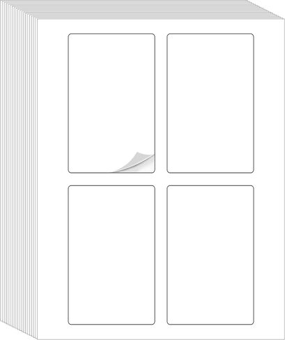 Apostrophe Games Blank Stickers for Playing Cards - Print Your Playing Cards - 180 Labels Sticker Paper for Laser/Ink Jet Printers (3.35" x 2.36") 20 Sheets in Kuwait