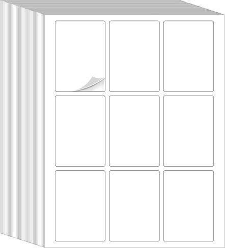 Apostrophe Games Blank Stickers for Playing Cards - Print Your Playing Cards - 180 Labels Sticker Paper for Laser/Ink Jet Printers (3.35" x 2.36") 20 Sheets in Kuwait