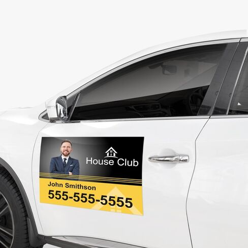 Custom Car Magnet for Business - Personalized Vehicle Magnet Signs for Cars, Trucks, Display - Any Size, Any Design - Standard or Reflective - Next Day Turnaround (Landscape) in Saudi Arabia