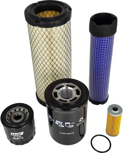 LVA21198 Maintenance Filter Kit Compatible with John Deere 4200 4300 4400 Compact Utility Tractor M131802 M131803 M806419 MIU804763 LVA10419 Engine Hydrostatic Transmission Oil Air Fuel Pak in Saudi Arabia