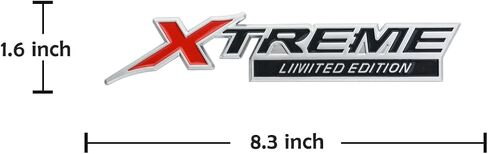 2X Xtreme X Treme إصدار محدود شعار شارة ثلاثية الأبعاد بديل لشعار Xtreme Fender الجانبي الخلفي (فضي أحمر)، X1AQA-10 in Saudi Arabia