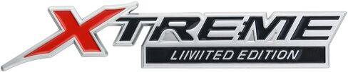 2X Xtreme X Treme إصدار محدود شعار شارة ثلاثية الأبعاد بديل لشعار Xtreme Fender الجانبي الخلفي (فضي أحمر)، X1AQA-10 in Saudi Arabia