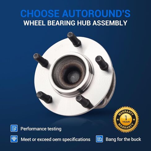 محامل العجلات الخلفية Autoround 512170 ومجموعة المحور متوافقة مع Dodge Caravan 2001-2007/ Grand Caravan 2001&2005، Chrysler Town & Country 2004-2007/ Voyager 2001-2003، 5 عروة غير ABS in Saudi Arabia