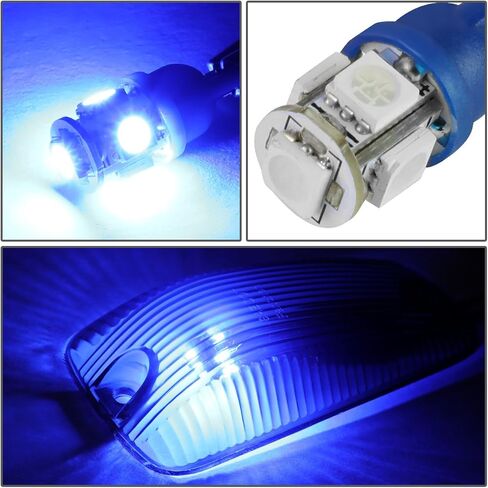 Auto Dynasty متوافق مع GMC C/K Series 1500-3500 5 X LED عدسة إضاءة علوية لسقف الكابينة - مصابيح (مبيت كروم أصفر LED) in Saudi Arabia