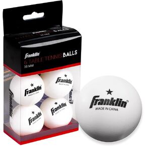 Franklin Sports Table Tennis Balls - White Table Tennis Balls - 38mm Official Weight Balls - One Star Professional Balls - 6 Pack Table Tennis Balls