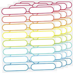 Baby Bottle Labels for Daycare, Self-Laminating, Waterproof Write-On Name Labels, Assorted Sizes & Colors, Pack of 64 (Animal Friends)
