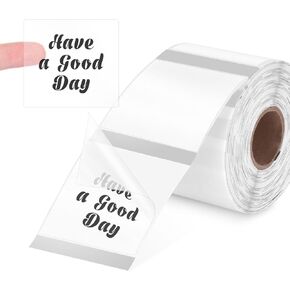 300 Pcs 3'' x 2'' Transparent Thermal Label Stickers Rectangle Thermal Label Stickers Thermal Sticker Paper Thermal Printer Labels Self Adhesive Labels for PL70E P130 -BT P941 Most Label Printers DIY