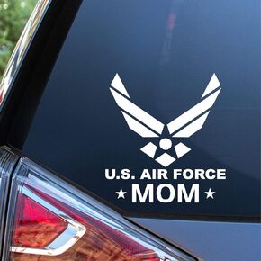 Sunset Graphics & Decals Air Force Mom Decal Vinyl Car Sticker Proud | Cars Trucks Vans Walls Laptop | White | 6 Inch | SGD000131