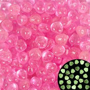 100pc Luminous Stones Glowing Rocks for Aquarium Decoration Glow Stones for Fish Tank Glowing Stones for Driveway Garden Pebbles Rocks,Purple