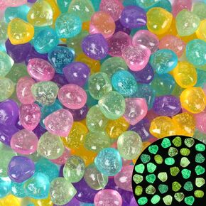 100pc Sparkling Glow in The Dark Rocks Glow Stones Glow in The Dark Pebbles for for Garden Yard Walkway Pathway Aquarium(Purple) in Kuwait