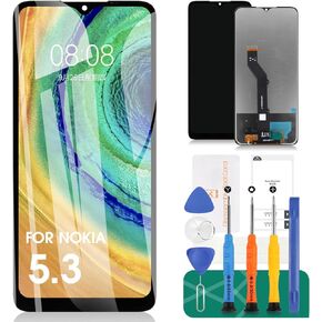 Screen Replacement for Nokia 5.3 TA-1234 TA-1223 TA-1227 TA-1229 6.55 inch LCD Display Touch Screen Digitizer Assembly Glass Black