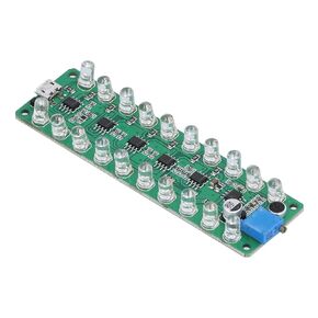 LED Vu Meter, DC 5V-12V Vu Meter Valve Lapping Tool Meter Module Voice Control Reverse Connection Protection 10cm X 3cm Melody Light for Test Sound