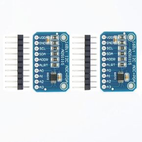 WWZMDiB 2Pcs ADS1115 16 Bit 16 Byte 4 Channel I2C IIC Analog-to-Digital ADC PGA Converter for Arduino Raspberry Pi DIY and Other Experiments