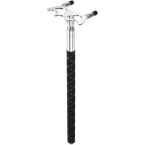M METERXITY Retractable Billiards Cue Stick Bridge with Removable Low Bridge Head - Silicone Handle Billiards Table Accessory, Apply to Party/Club/Home Silver