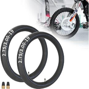 (2-Pack) 2.75/3.00-19 70/100-19 Inner Tube Replacement for CRF KLX TTR125 KX100 Pit Dirt Bike Motorcycle Motocross, TR4 Straight Valve Stem