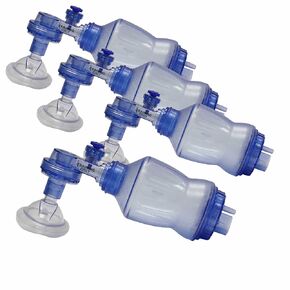 MCR Medical 4-Pack CPR Training Bag Valve Mask (BVM) Infant in Mesh Bag, BVM-3021-004
