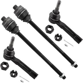 طقم نهاية قضيب ربط أمامي داخلي وخارجي من WEDOAUTO 4 قطع مناسب لسيارة Chevy Silverado 1500/2500 Tahoe Avalanche، لسيارة GMC Sierra 1500/2500، Yukon XL 1500/2500، لسيارة Cadillac Escalade ESV/EXT استبدال # ES3488 ES3493 in Kuwait