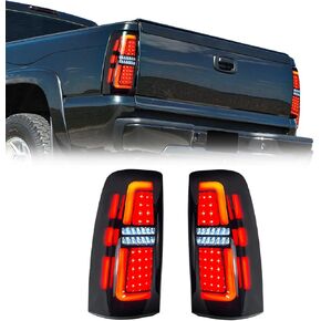 EOMD LED Tail Light Assembly Compatible With 1999-2006 Chevy Silverado 1500 2500 &1999-2002 GMC Sierra 1500 2500 3500 Rear Lamp (Black/Smoked Lens) in Saudi Arabia