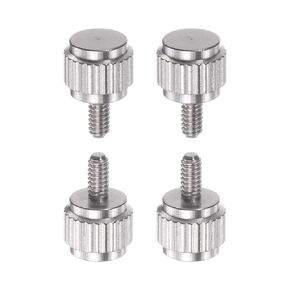 HARFINGTON 4pcs Vernier Calipers Locking Screws M2x4mm Round Flat Head Knurled Thumb Knob Bolts