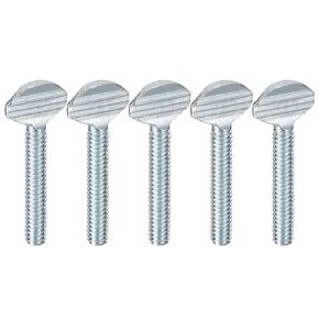 uxcell 1/4-20 x 1-1/2" Thumb Screws, 10pcs Carbon Steel Fully Thread Galvanized Finger Tight Racket Screw