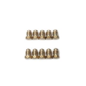 LTWFITTING Brass Flare 1/4" OD Plug, Brass Flare Tube Fitting(Pack of 10)