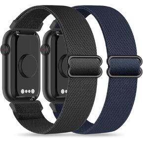 2 Pack Stretchy 16mm Nylon Bands Compatible with FITVII HM08/MorePro HM08/Amzhero-Runfit D26/KALINCO Slim Fitness Tracker in Kuwait