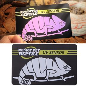 Zerodis 5 PCS UVB Tester Reptile Lamp, Reptile UV Tester Test Card Heating Lamp Photochromic UVB Card Indicator uvb Bulb