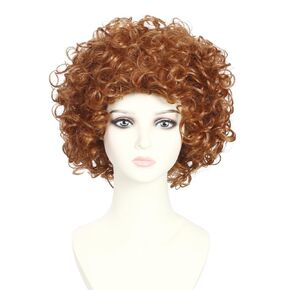 SisiruKou Women or Girls Wig Reddish Brown Short Curly Wig Halloween Costume Wigs